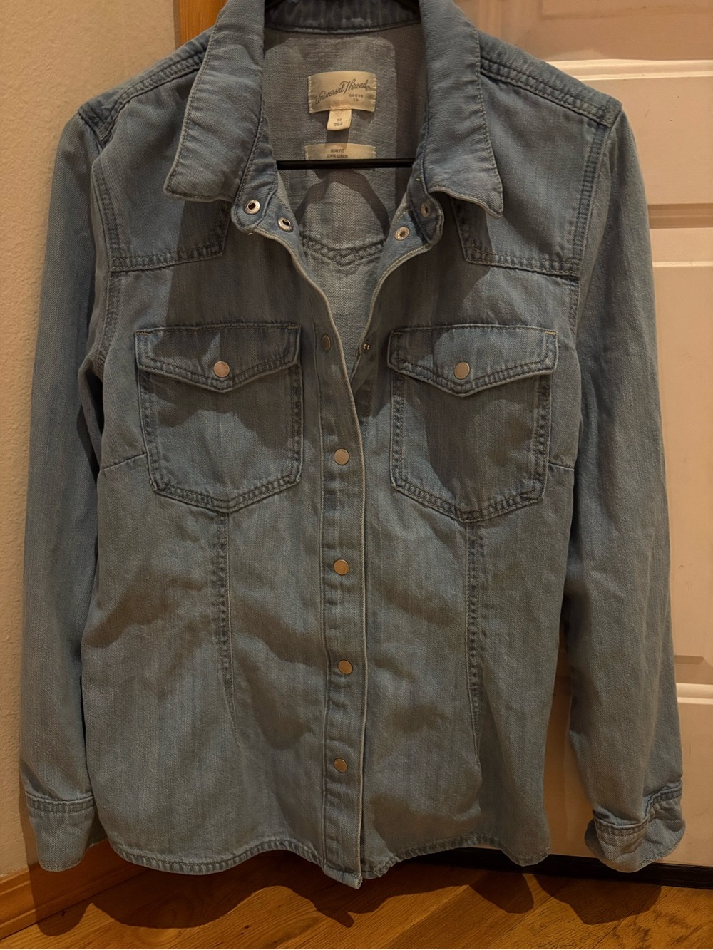 Universal Thread Light Blue Denim Snap-Front Jacket